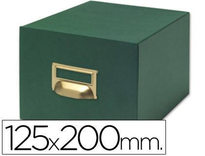 Fichero tela verde 1.000 fichas n.4 125x200 mm.